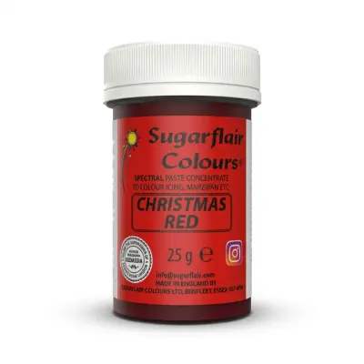 Gelová barva vánoční červená 25 g – Sugarflair
