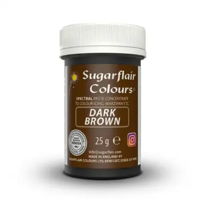 Gelová barva tmavá hnědá koncentrovaná 25 g – Sugarflair