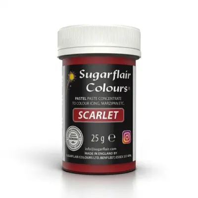 Pastelová gelová barva Scarlet 25 g – Sugarflair