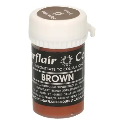 Pastelová gelová barva Brown 25 g – Sugarflair
