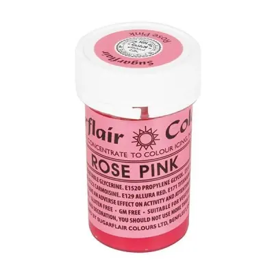 Gelová barva Rose Pink 25 g – Sugarflair