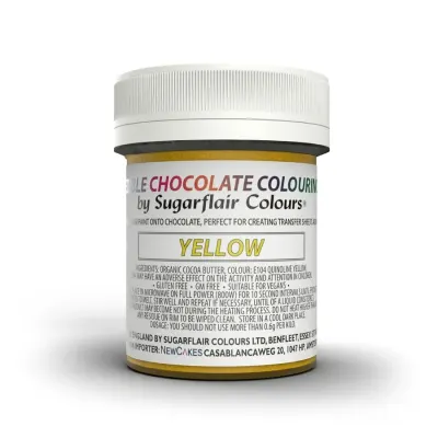 Barvené kakaové máslo žluté 35 g – Sugarflair