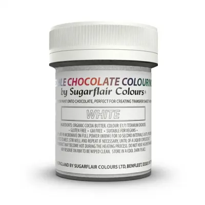 Barvené kakaové máslo bílé na čokoládu 35 g – Sugarflair