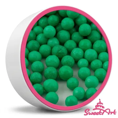 Cukrové perly vánoční zelené 5 mm, 80 g – SweetArt