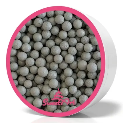 Cukrové perly stříbrné matné 5 mm 80 g – SweetArt