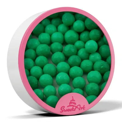 Cukrové perly vánoční zelené 7 mm, 80 g – SweetArt