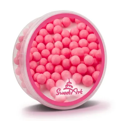 Cukrové perly růžové 7 mm 80 g – SweetArt