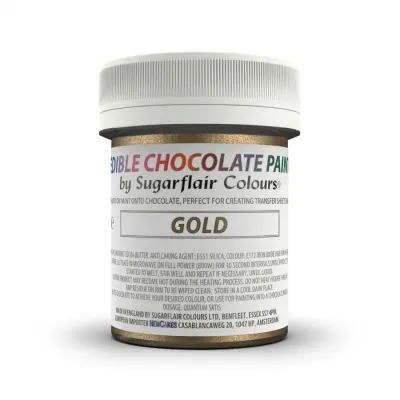 Zlatá barva na čokoládu na bázi kakaového másla 35 g – Sugarflair