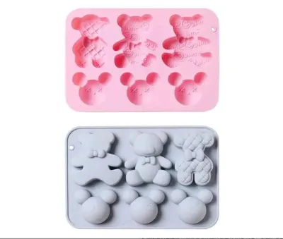 Silikonová forma Medvídci na 6 ks (4,5 cm a 7 cm)