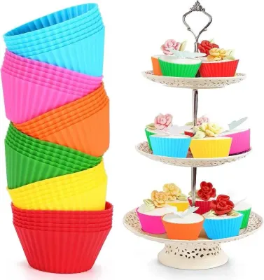 Silikonové košíčky na muffiny mix barev, 6 cm (6 ks)