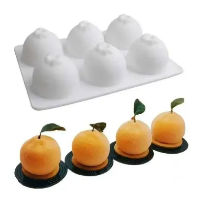 Silikonová forma na pečení a mražené dezerty Mandarinky na 6 ks, 22 × 16 cm