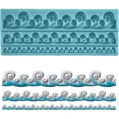 Silikonová formička na okraje dortu vlny 19x7,5 cm – Cakesicq