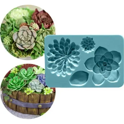 Silikonová formička sukulenty 12x8 cm – Cakesicq