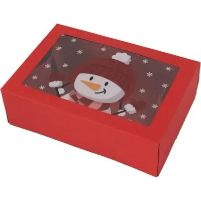 Krabička na vánoční cukroví sněhulák 22x15x7 cm – Cakesicq