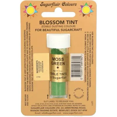 Jedlá prachová barva Moss Green 7 ml – Sugarflair