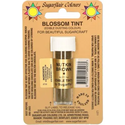Jedlá prachová barva Nutkin Brown 7 ml – Sugarflair
