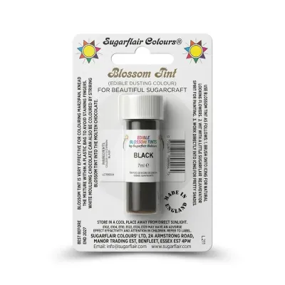 Jedlá prachová barva černá 7 ml – Sugarflair