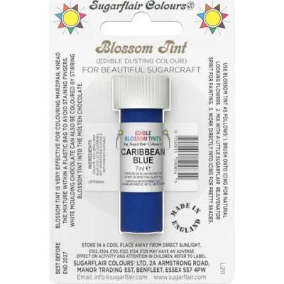 Jedlá prachová barva Caribbean Blue 7 ml – Sugarflair