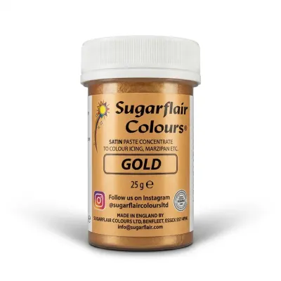 Gelová barva perleťová zlatá 25 g – Sugarflair