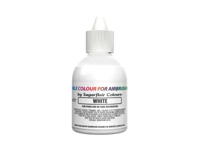 Airbrush barva tekutá bílá 60 ml – Sugarflair