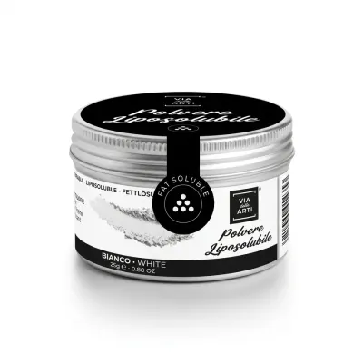 Prachová barva do čokolády bílá 25 g – Via delle Arti