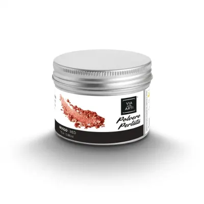 Prachová barva s leskem červená 25 g – Via delle Arti