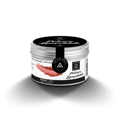Prachová barva do čokolády červená 25 g – Via delle Arti
