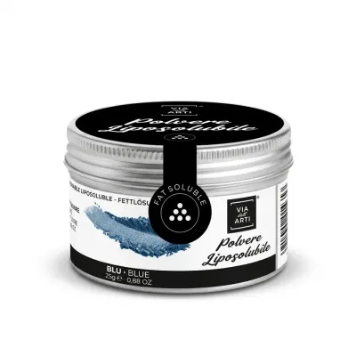 Prachová barva do čokolády modrá 25 g – Via delle Arti