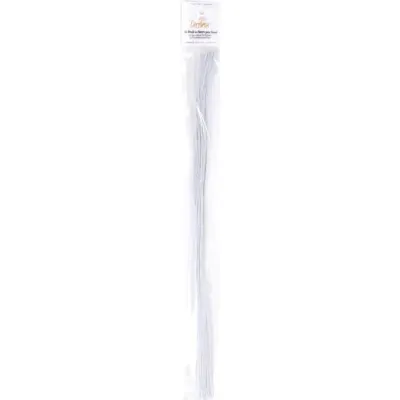 Květinové drátky bílé střední 40 cm 50 ks – Decora