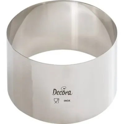 Dortový ráfek nerezový kulatý 7 × 6 cm – Decora