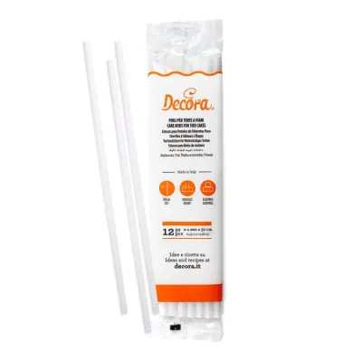 Plastové tyče pro patrové dorty 4 mm × 30 cm (12 ks) – Decora