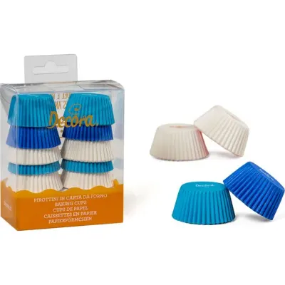 Košíčky na muffiny mini modro-bílé 3,2 × 2,2 cm, 200 ks – Decora