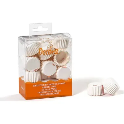 Košíčky na pralinky bílé 2,7 × 1,7 cm 200 ks – Decora