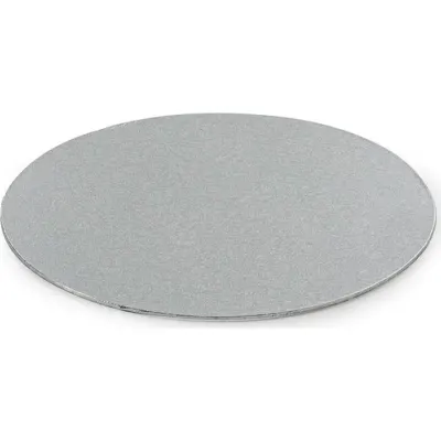 Podložka pod dort stříbrná kulatá 30 cm, síla 3 mm – Decora