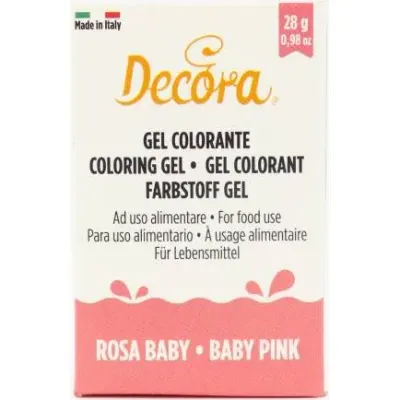Gelová barva světle růžová baby pink 28 g – Decora