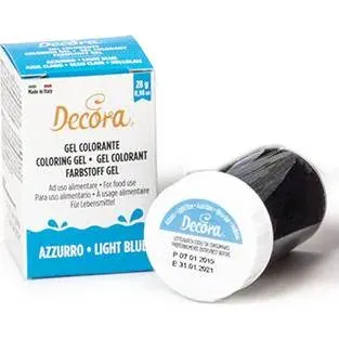 Gelová potravinářská barva světle modrá 28 g – Decora
