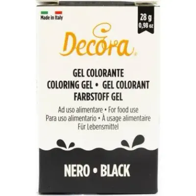 Gelová potravinářská barva černá 28 g – Decora