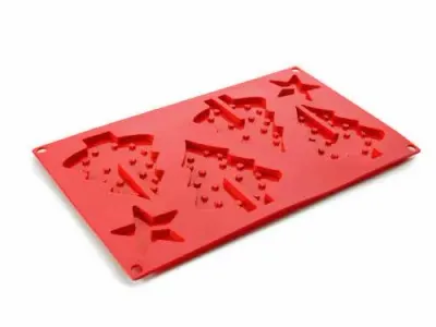 Silikonová forma na stromečky a hvězdy 30 × 17,5 cm – Ibili