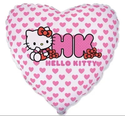 Foliový balónek Hello Kitty srdíčka 45 cm – Flexmetal