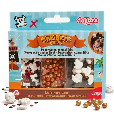 Cukrové zdobení Piráti na dort 3× 23,3 g – Dekora