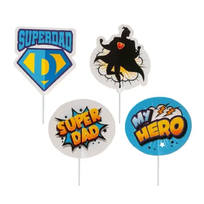 Papírový zápich na muffiny Super táta – Dekora