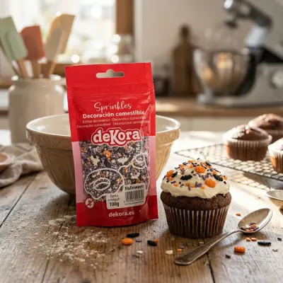 Cukrové zdobení Halloween dýně a netopýři 100 g – Dekora