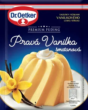 Puding s pravou vanilkou a smetanou 40 g – Dr. Oetker