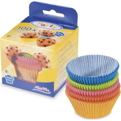 Cukrářské košíčky na muffiny barevný mix 50 × 30 mm, 100 ks – Wimex