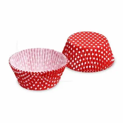 Košíčky na muffiny červené s puntíky 5 x 3 cm (40 ks) – Wimex