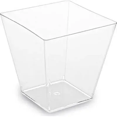 Kelímek na panna cottu PS hranatý čirý 50×50×45 mm 60 ml, 50 ks – Wimex