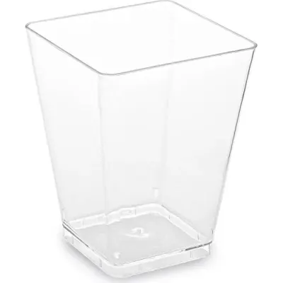 Kelímek na panna cottu hranatý čirý 160 ml, 20 ks – Wimex