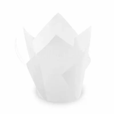 Tulipánový cukrářský košíček bílý 50 x 85 mm 100 ks – Wimex