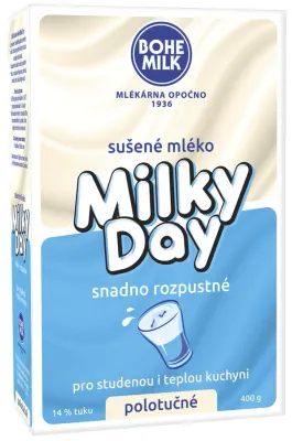 Sušené mléko polotučné 400 g – BOHEMILK