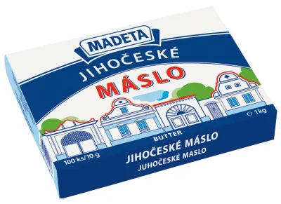 Jihočeské máslo 82 % porce 100 × 10 g – Madeta